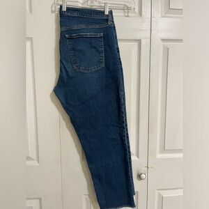 Gap Girlfriend Mid-Rise Frayed Jeans 32R